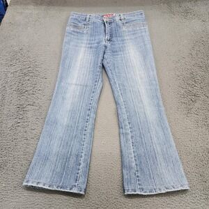 Rare Womans Jean Chineese 31 Y2K Blue Light Wash High Rise Bootcut Denim